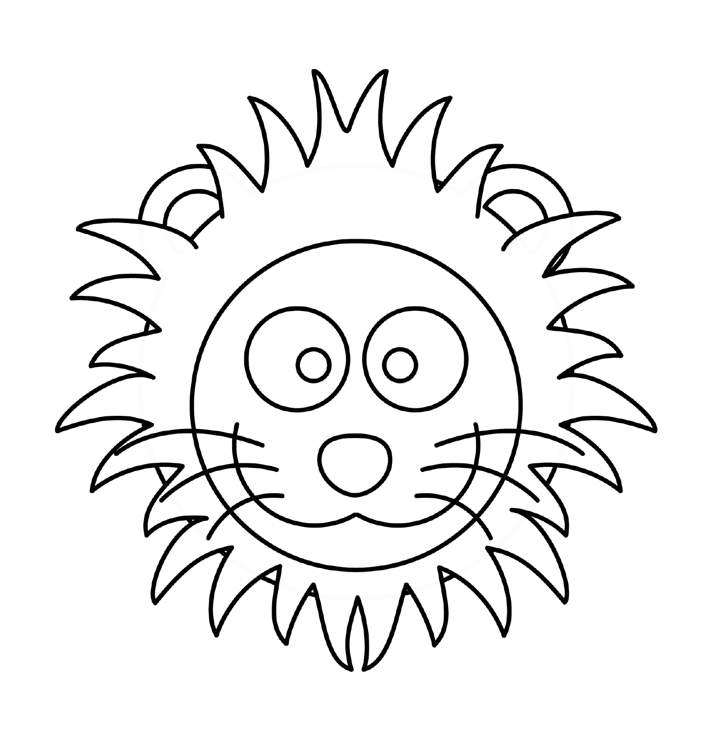  Lion's head in cartoon 