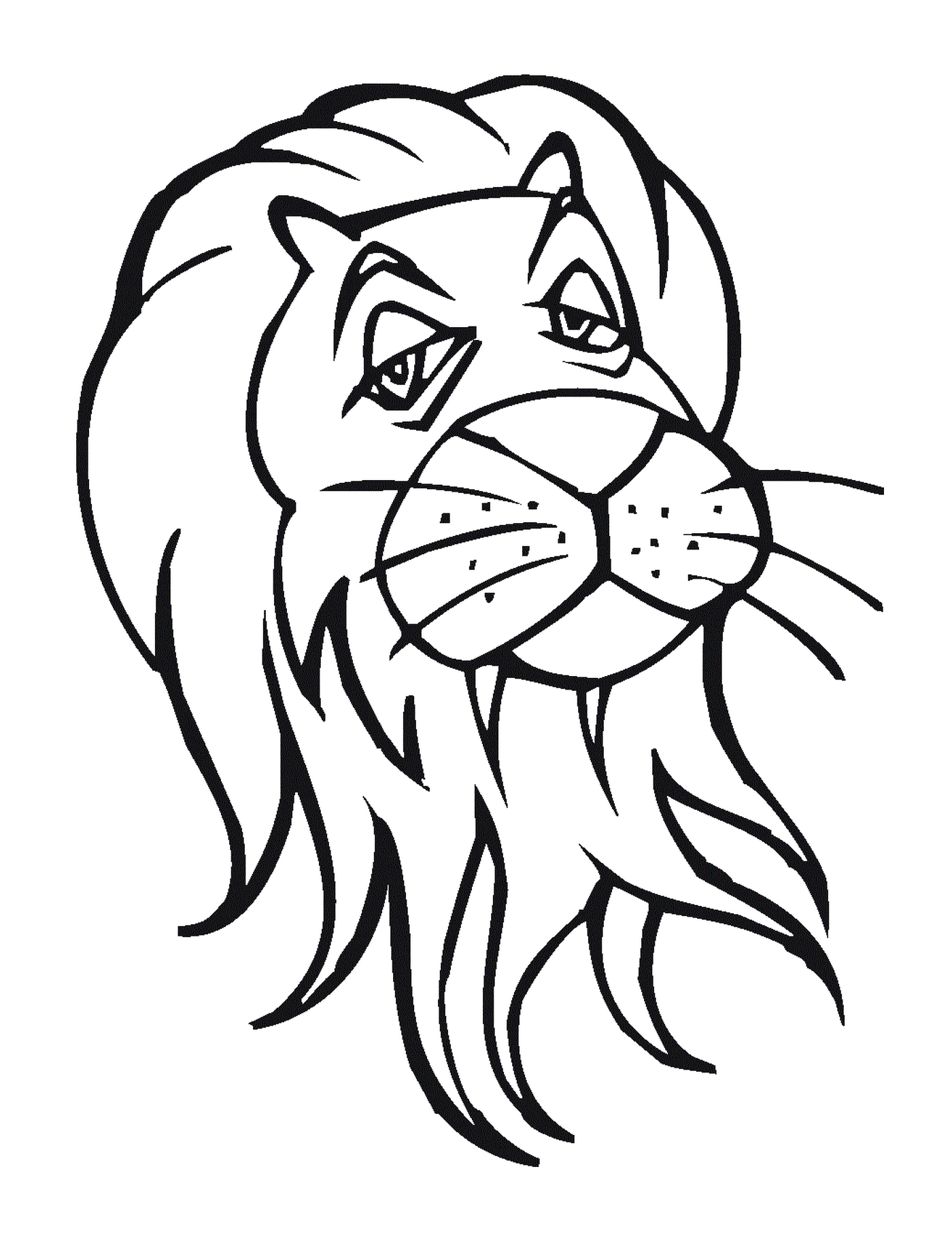  der edle Kopf eines Löwen 