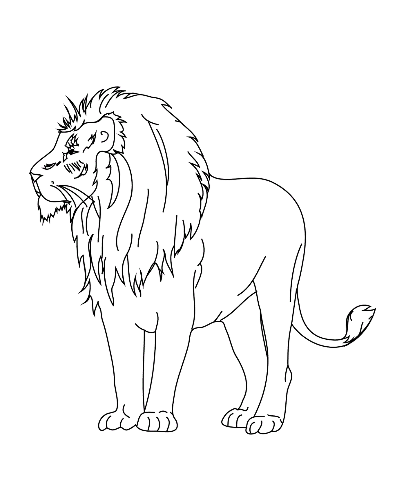  león salvaje y sencillo 