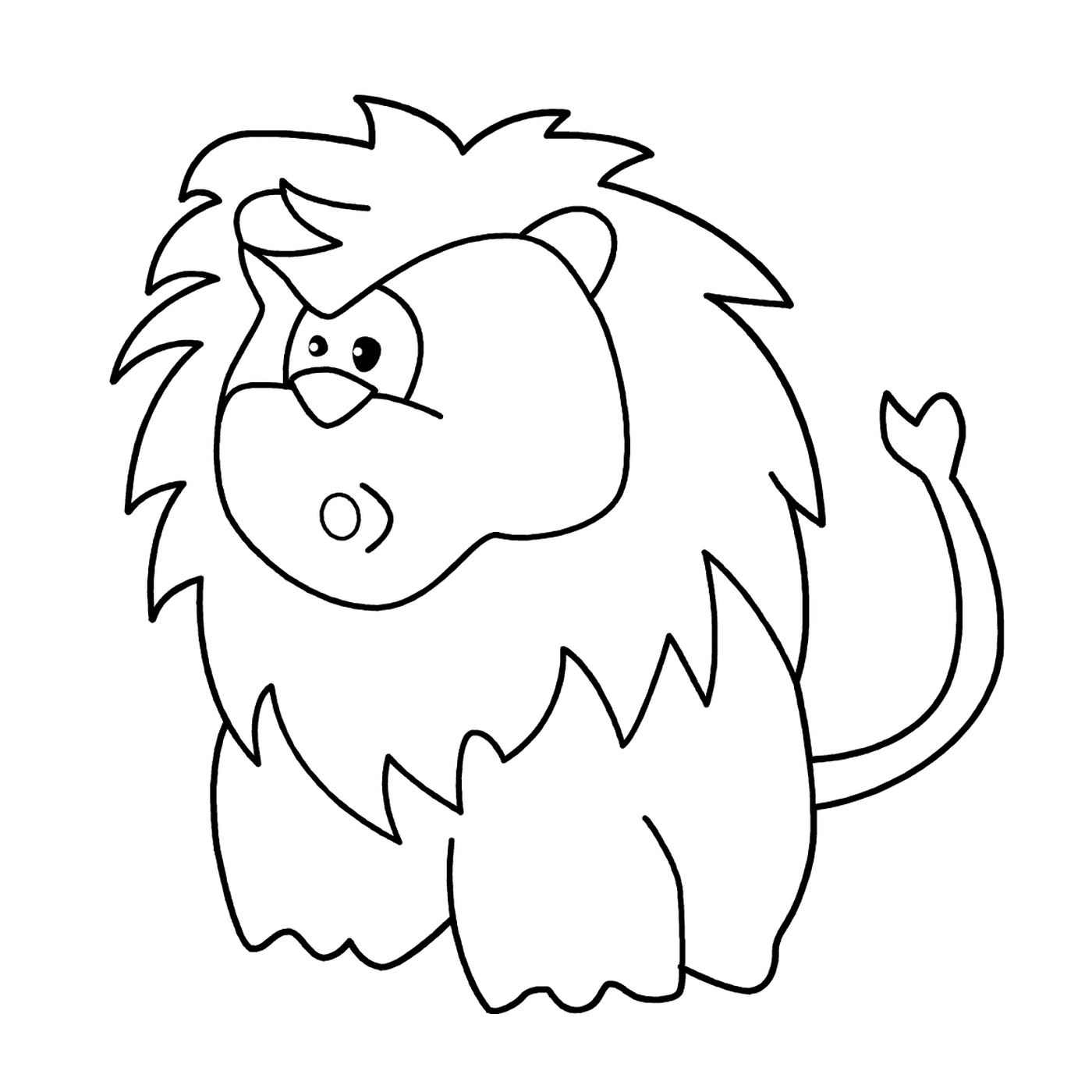  Überrascht Löwe Karikatur 