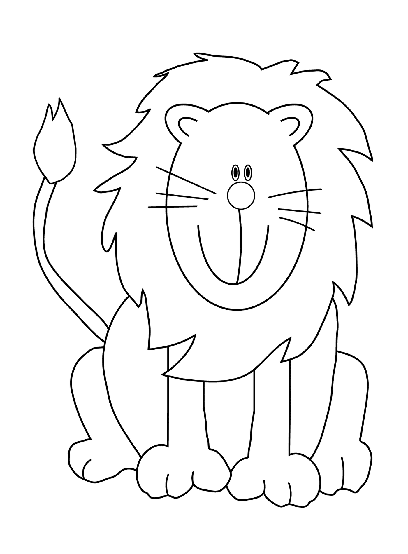  Schöner, realistischer Löwe 