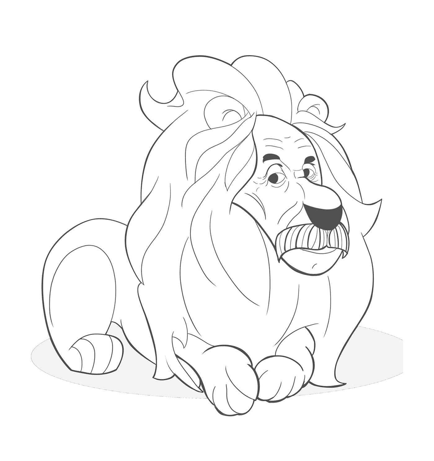  Lion wise, mouth open 