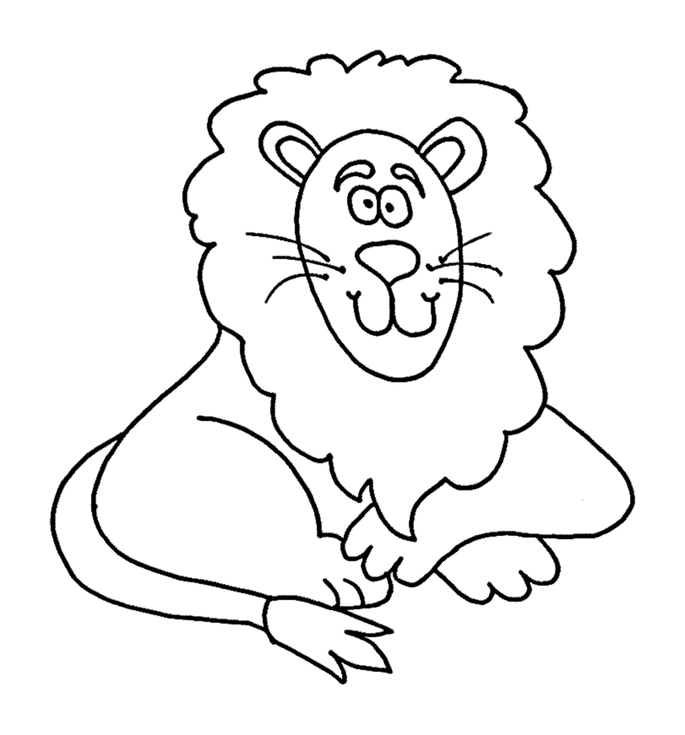  Lion cartoon child, adorable 