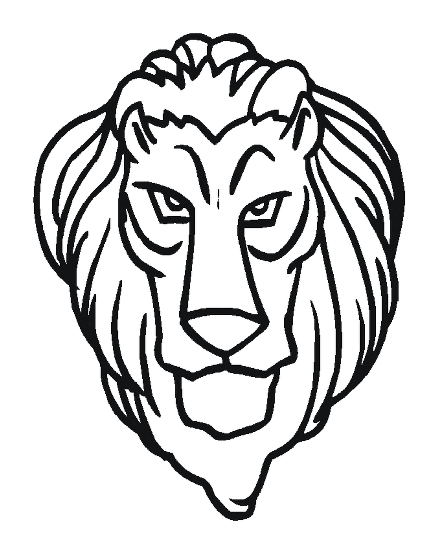  A majestic lion's head 
