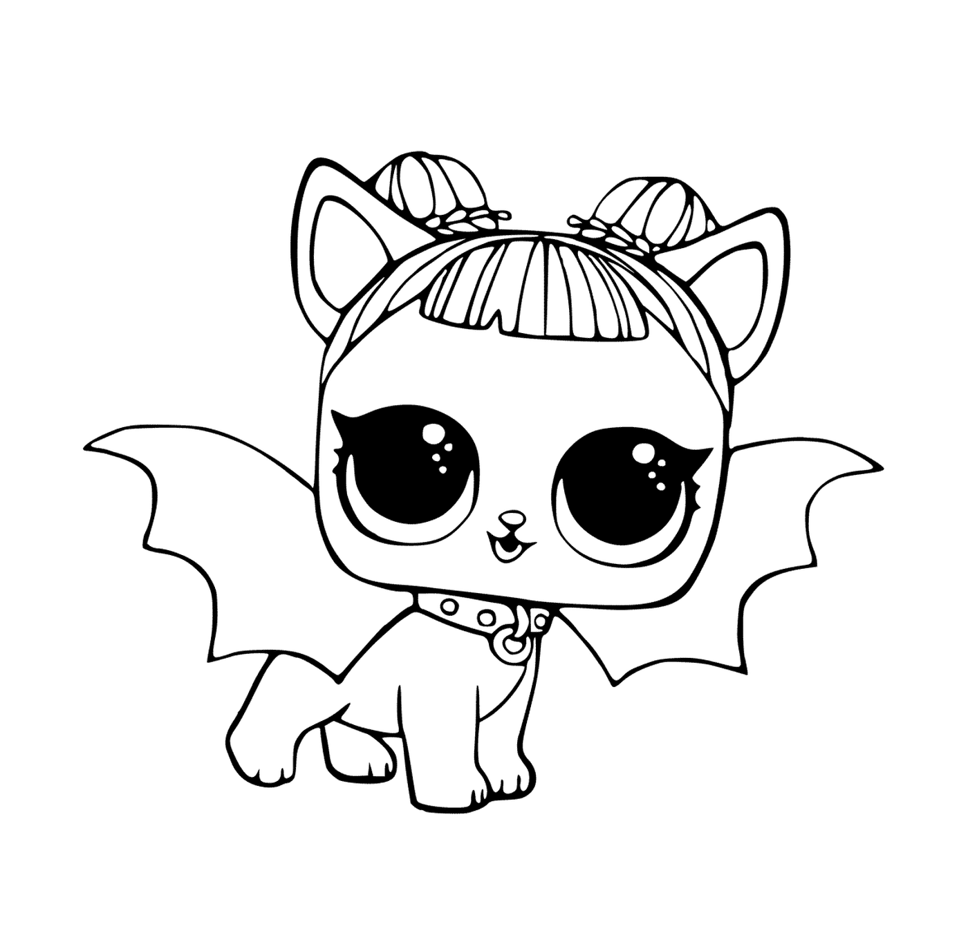  Cat with a bat costume 