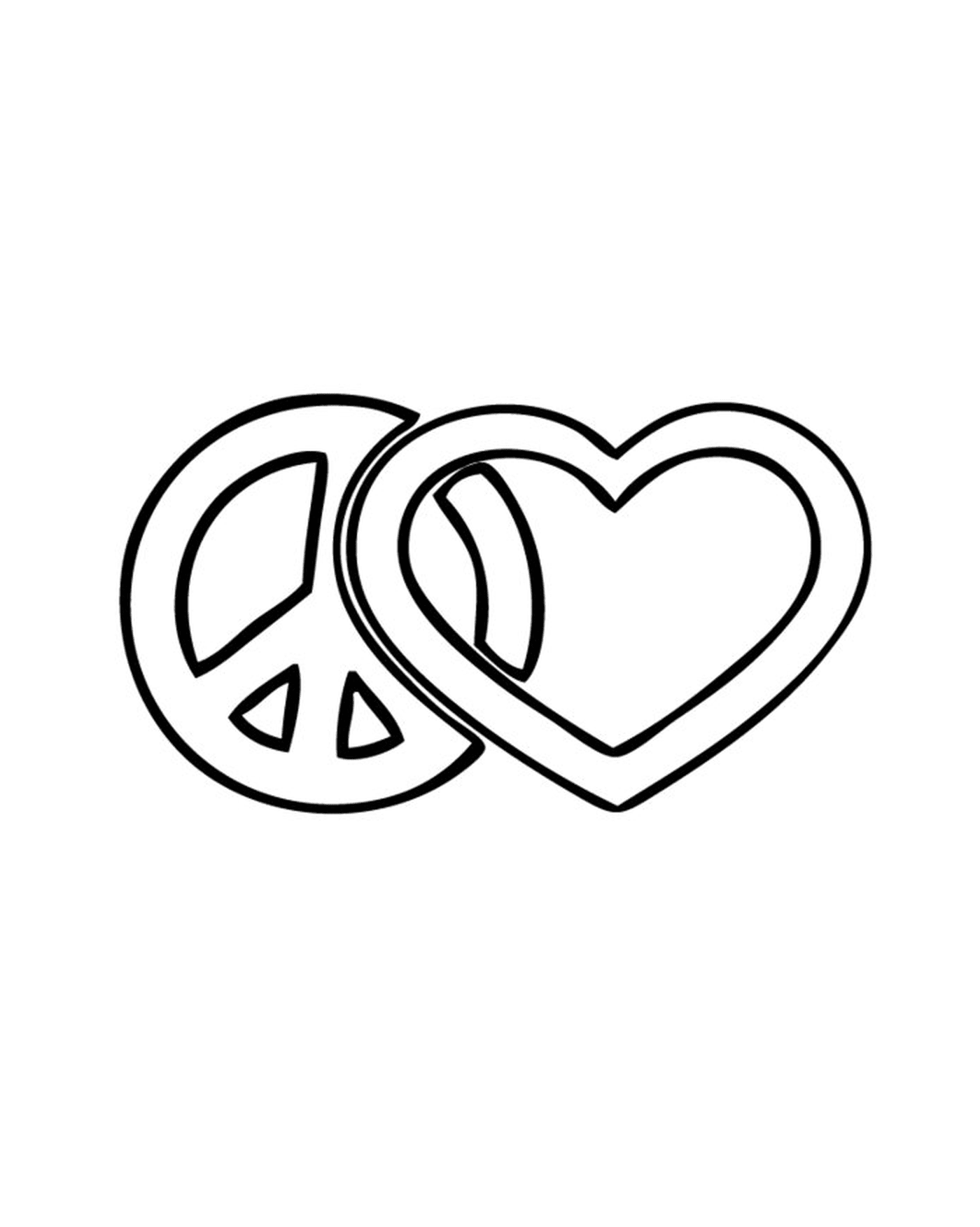  A heart drawn with peace 