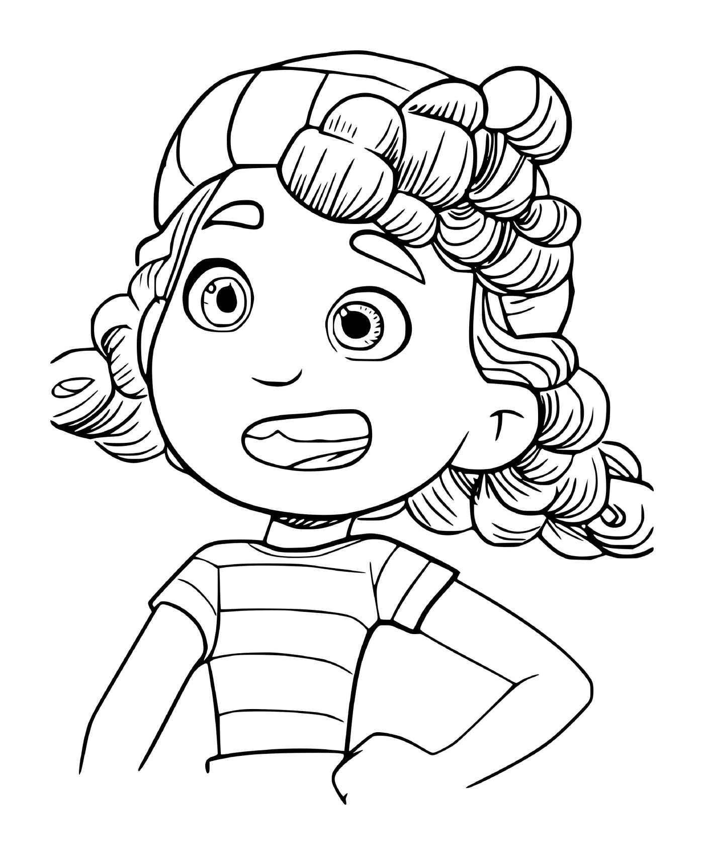  Girl with curly hair 