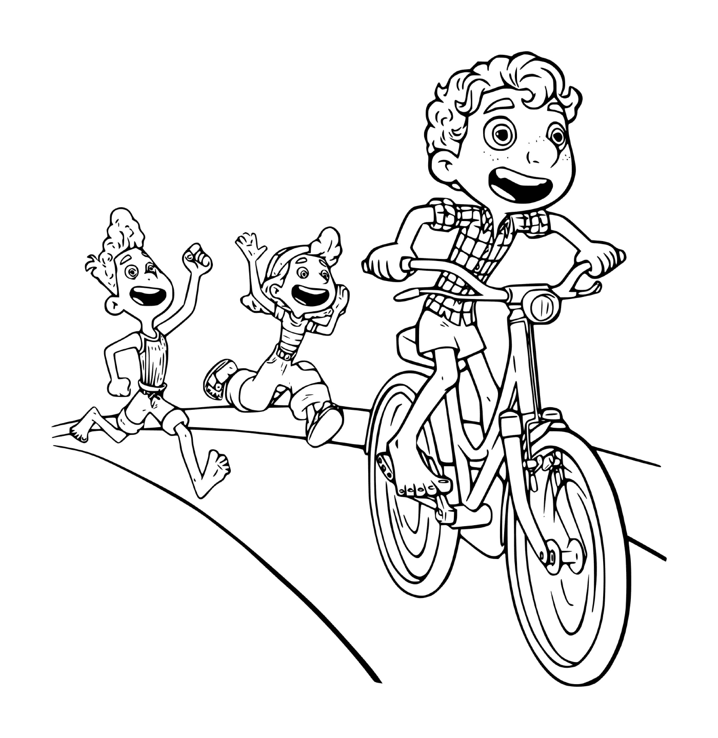  Junge auf einem Fahrrad 