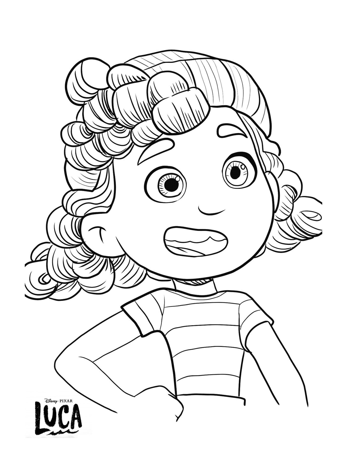  Girl with curly hair 
