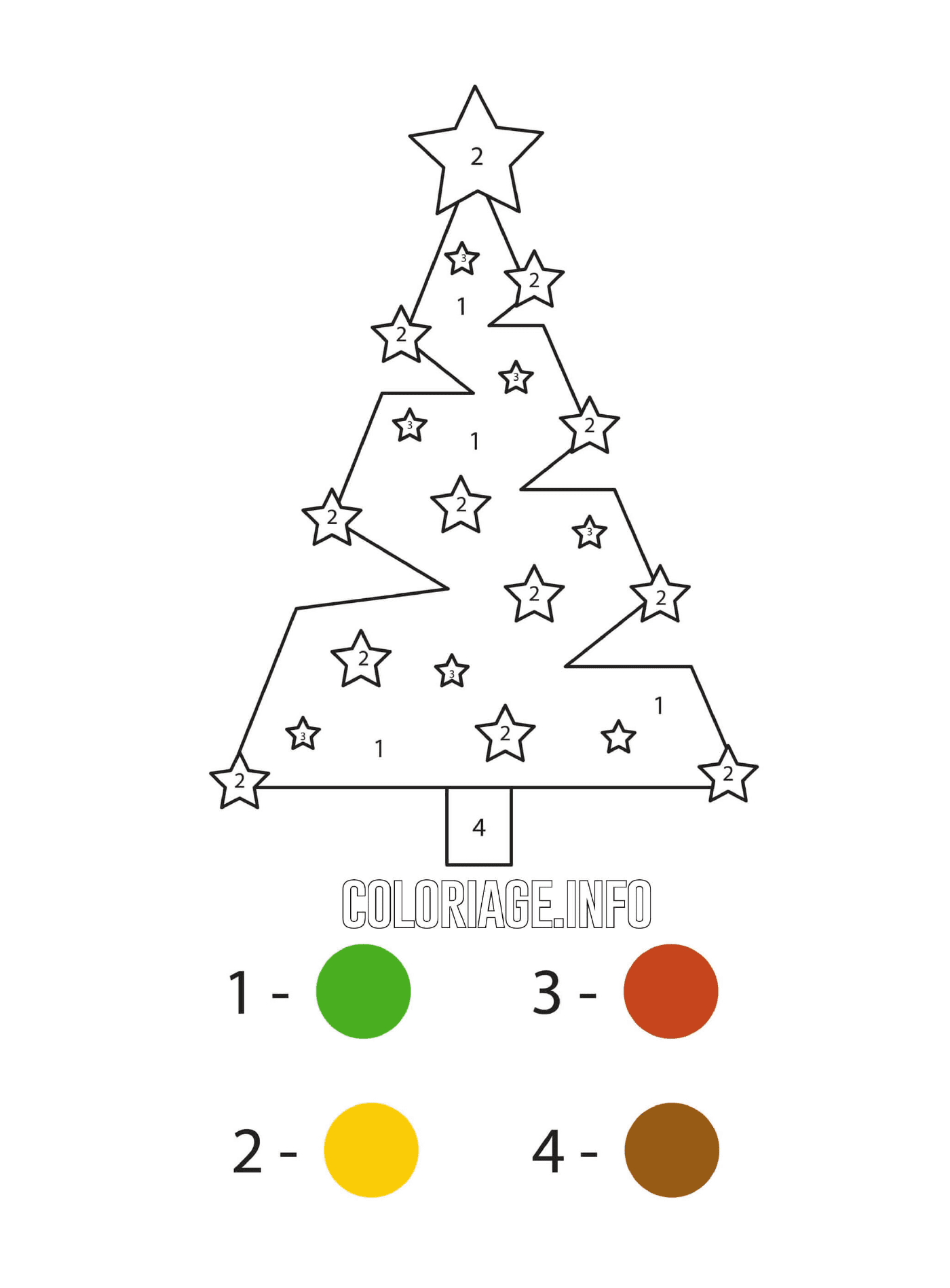  Рождественская елка с праздничными звездами 