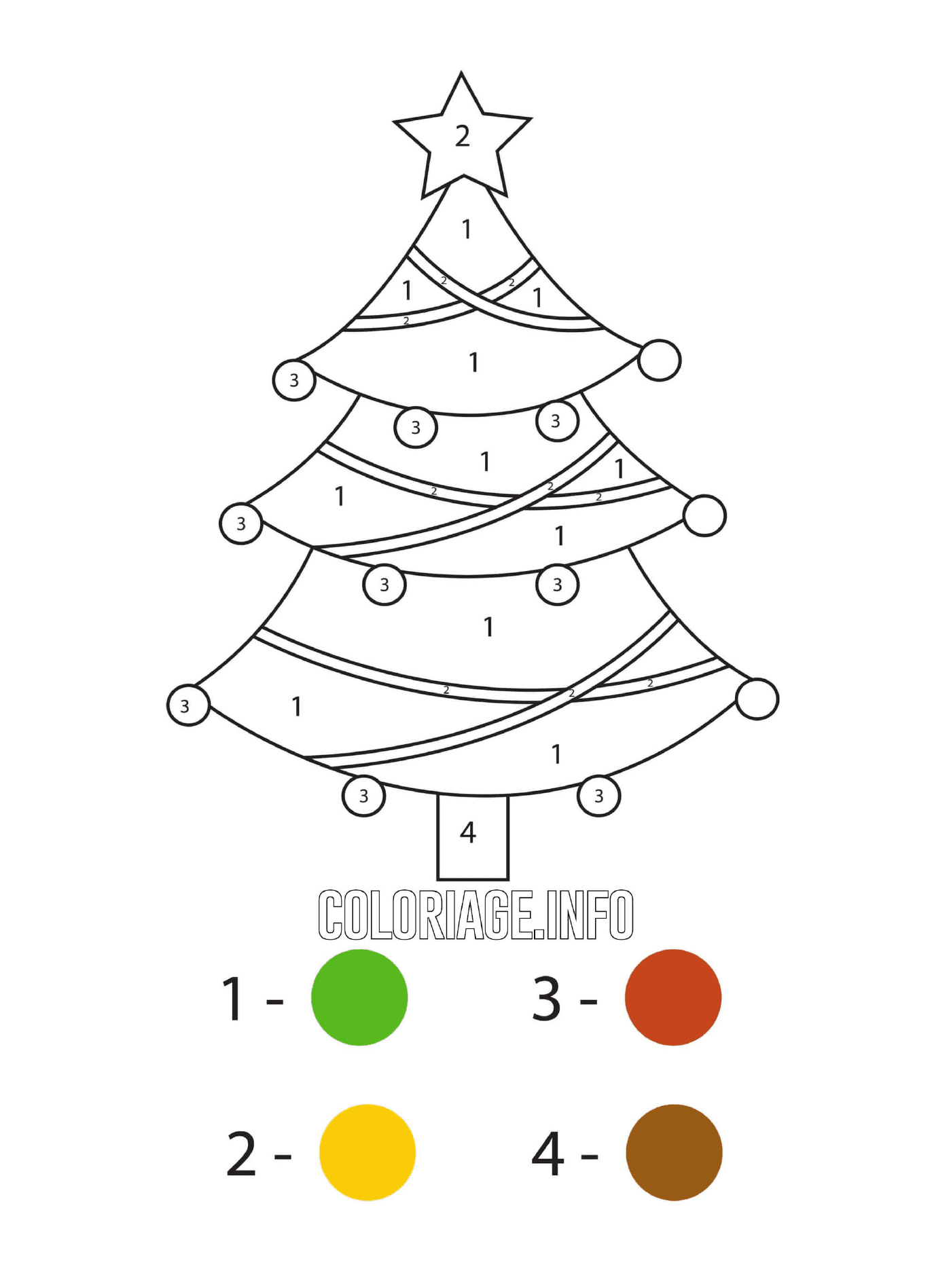  Single numbered Christmas tree 