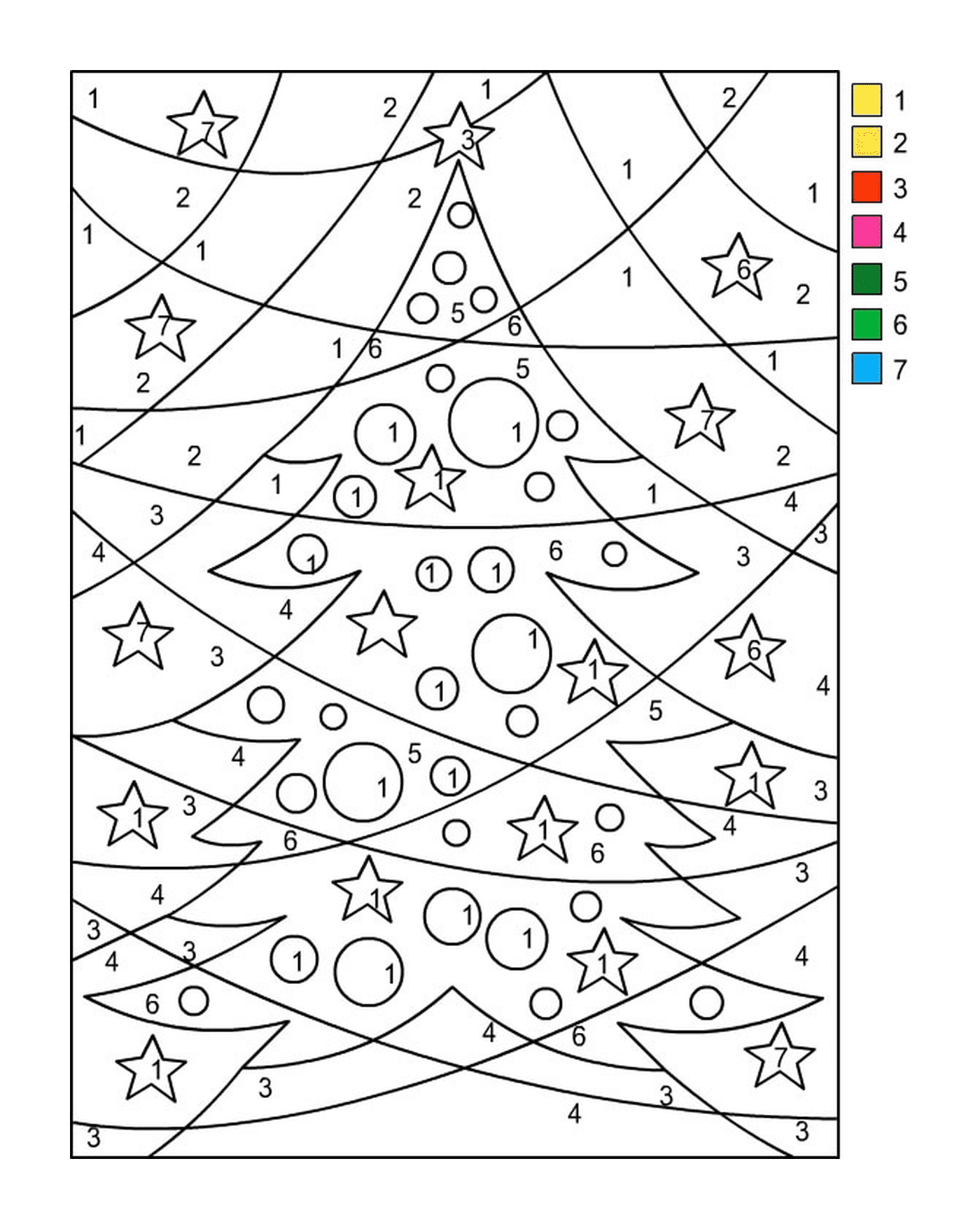  Weihnachtsbaum nummerierte Magie 