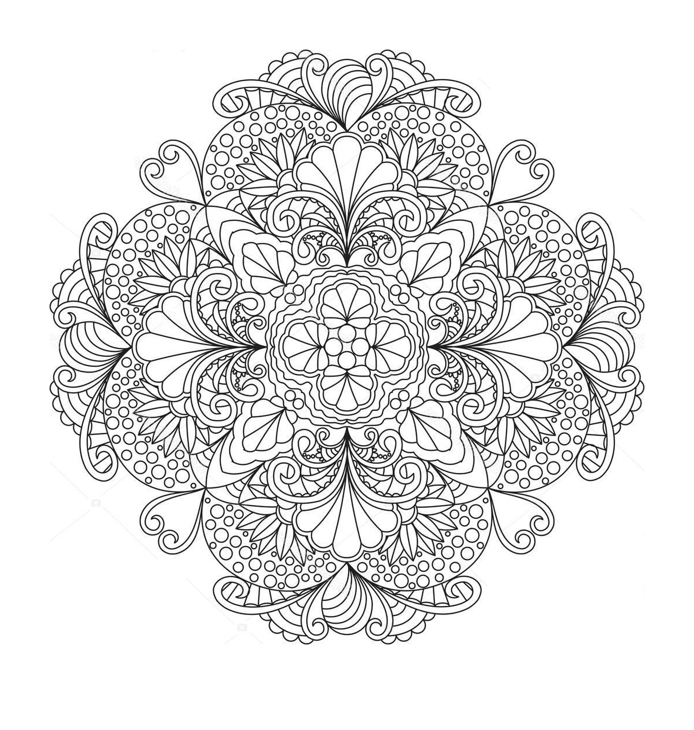  Mandala of flowers 