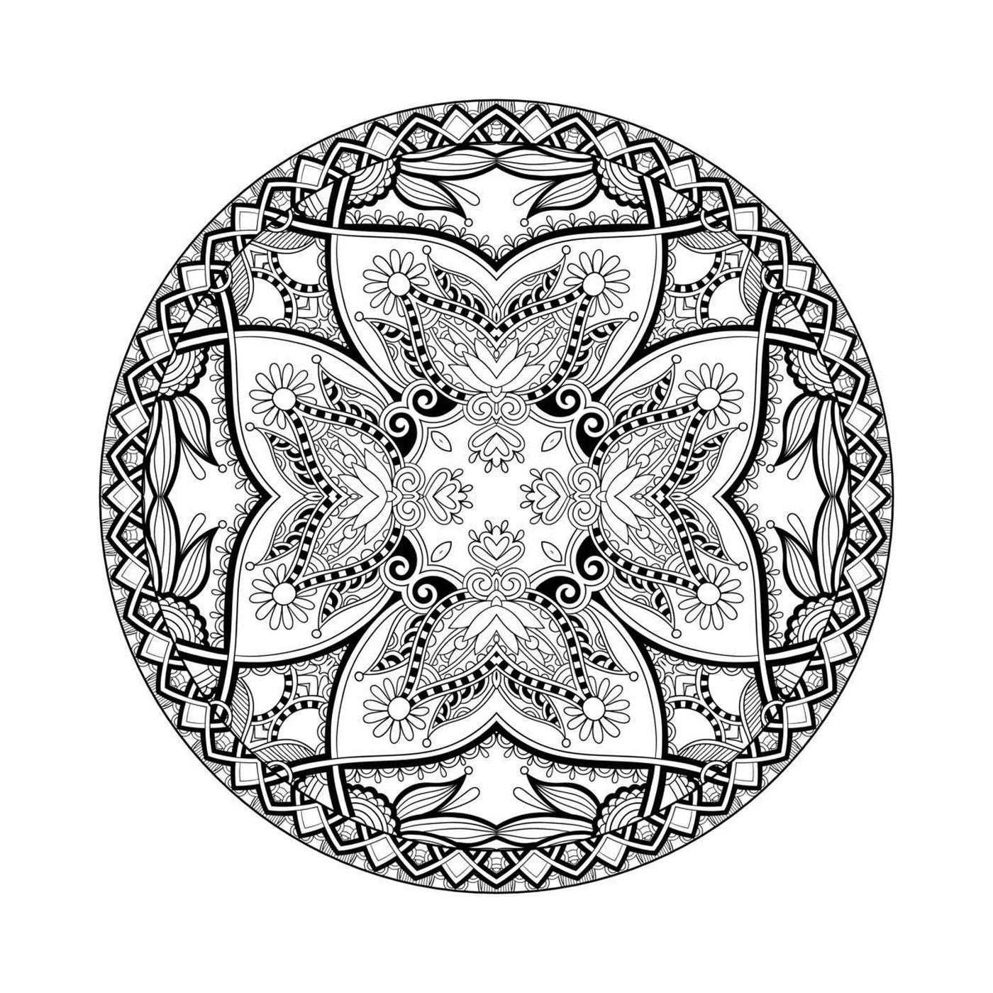 Artistic and complex Mandala 