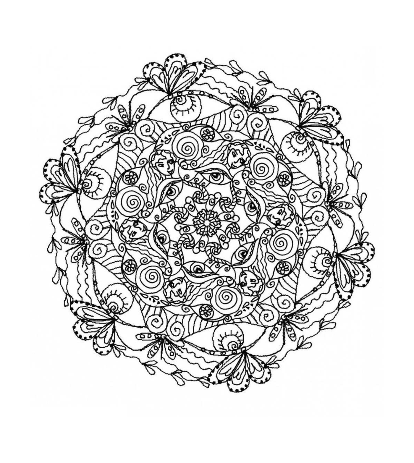  Mandala made to color 
