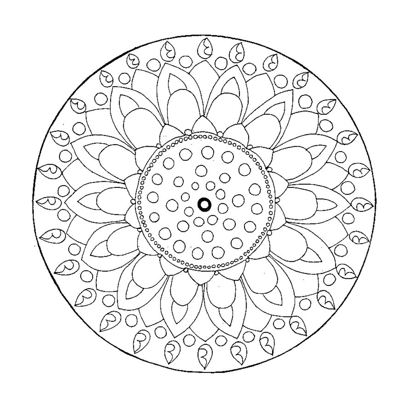 Komplexe und detaillierte Mandala 