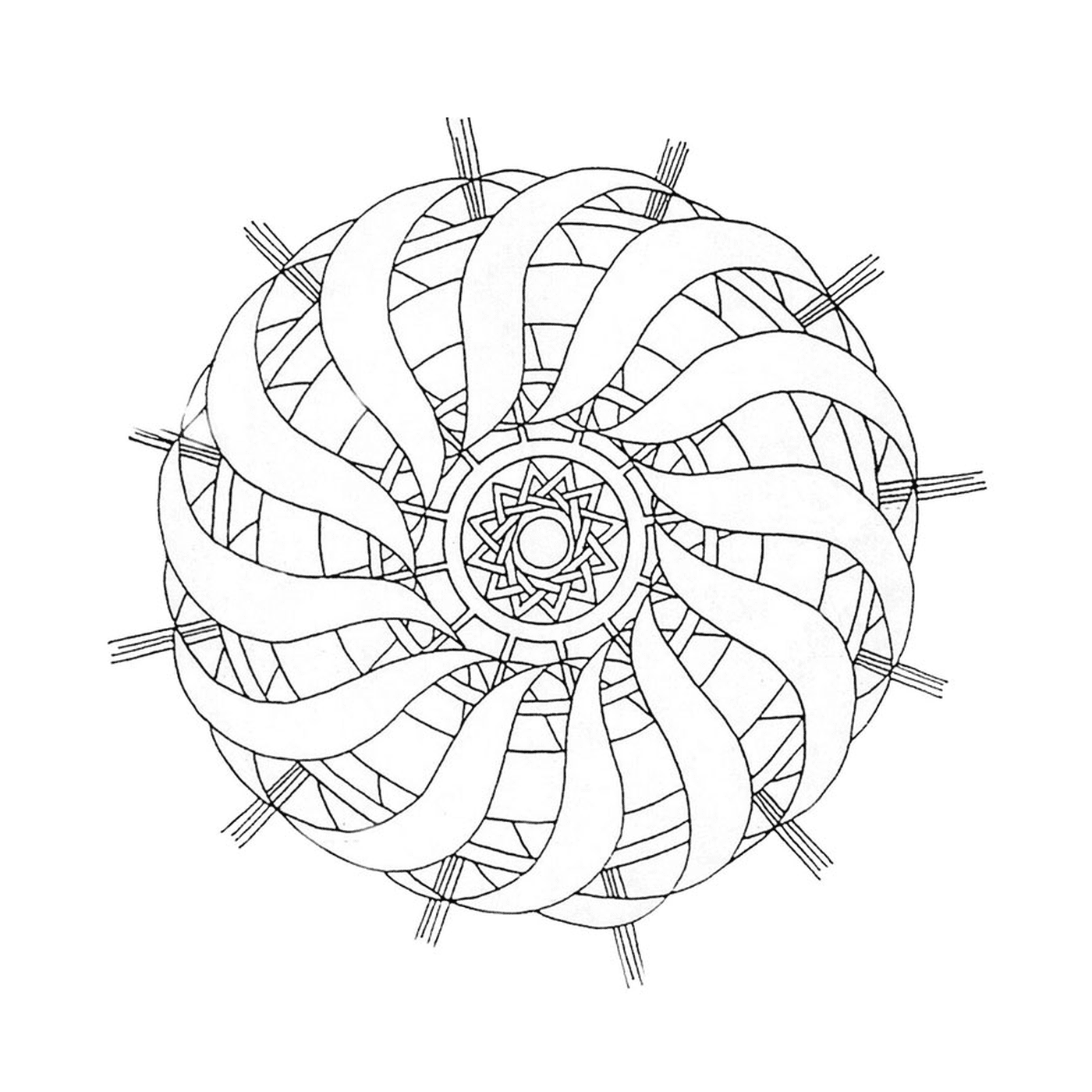  Mandala con espiral 