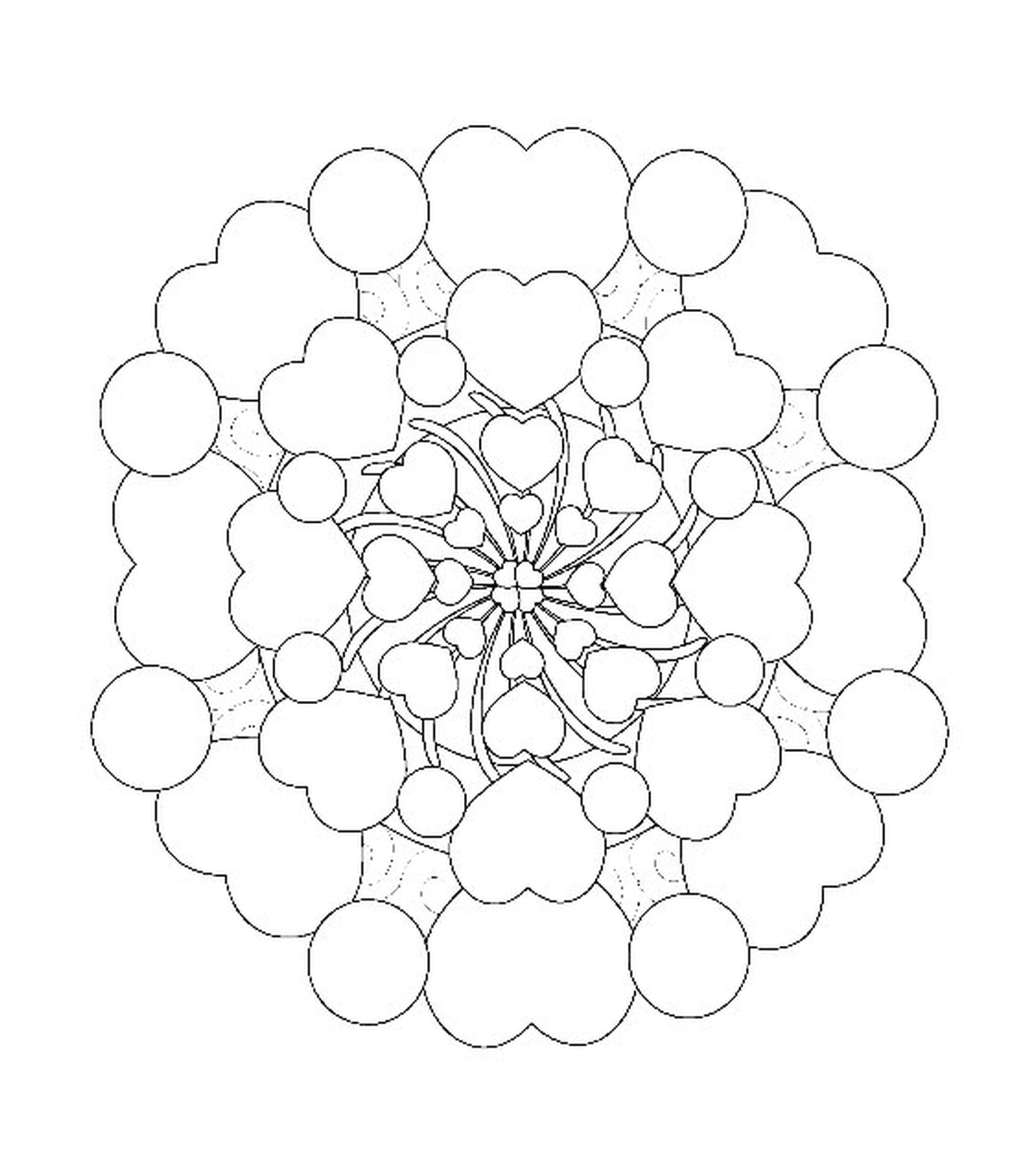  Heart-shaped Mandala 