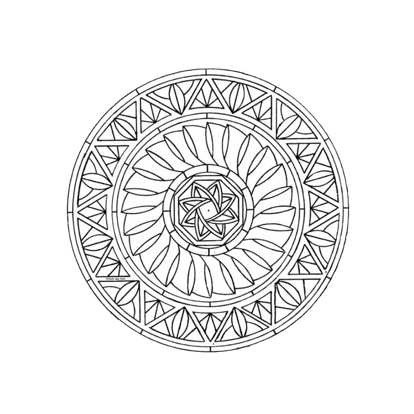  Mandala with geometric shapes 