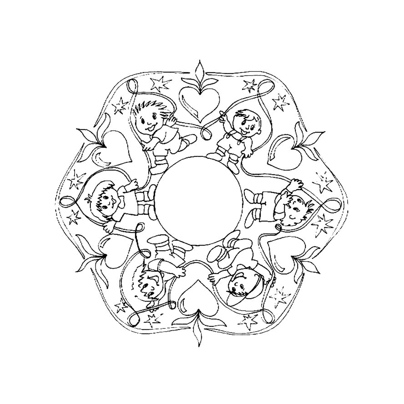  Mandala with characters 