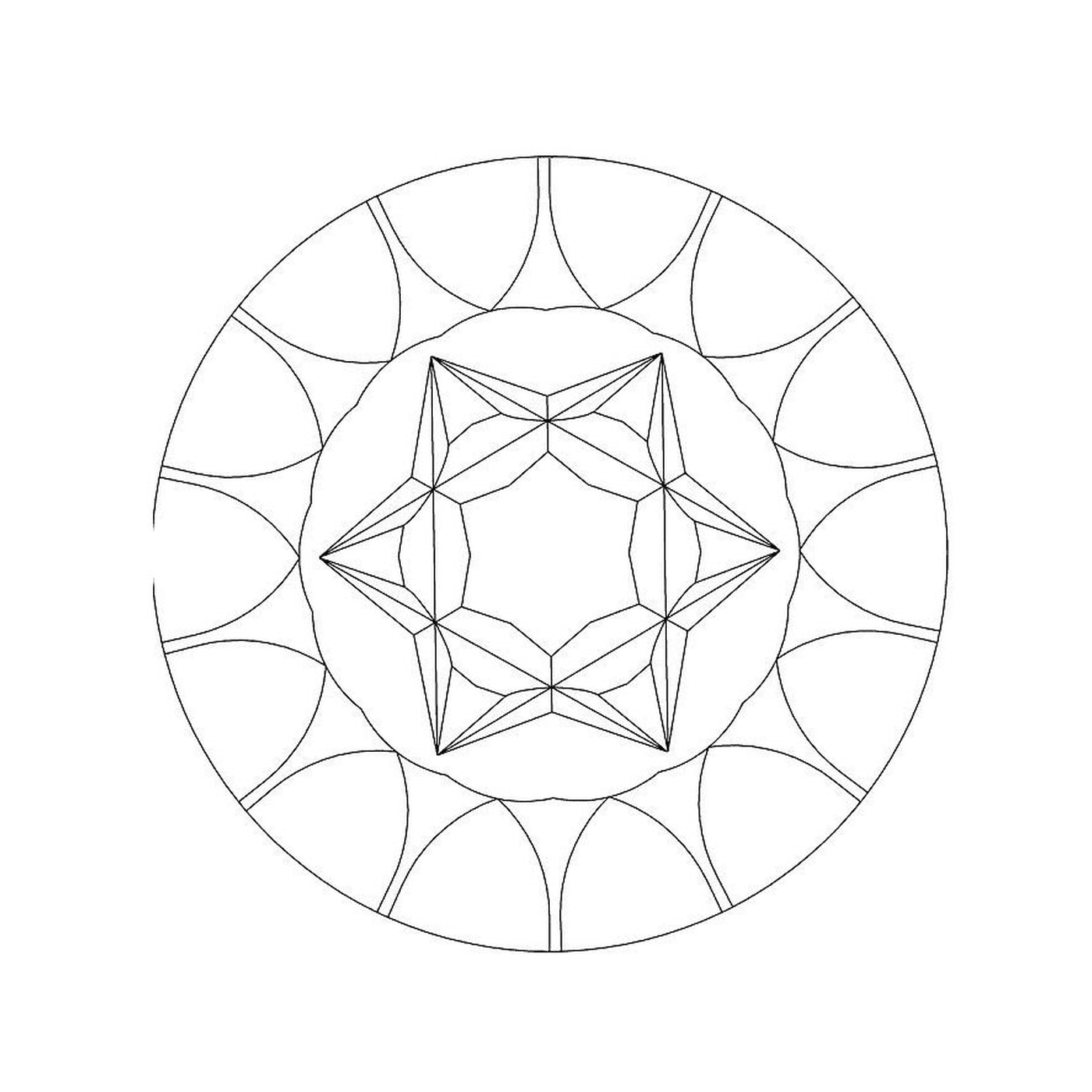  Mandala geometrico semplice 