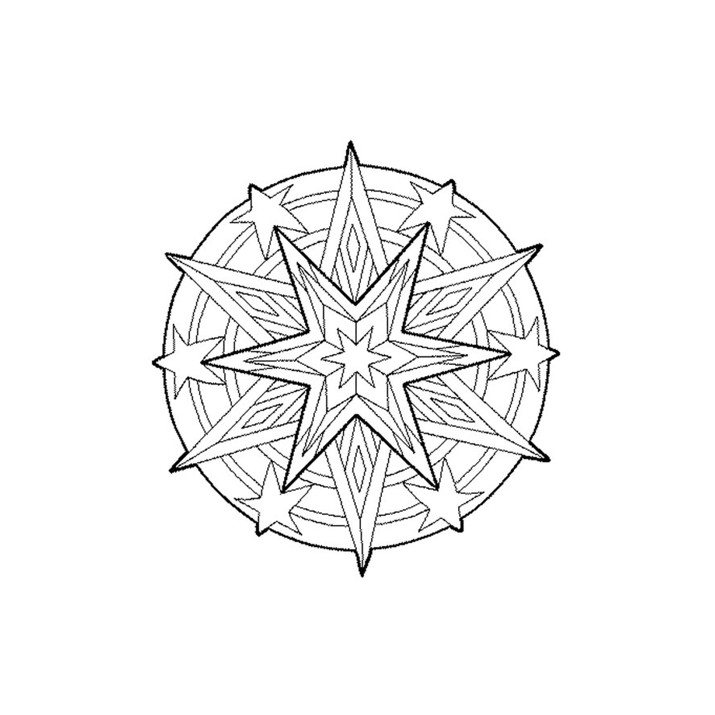  Mandala a forma di stella 