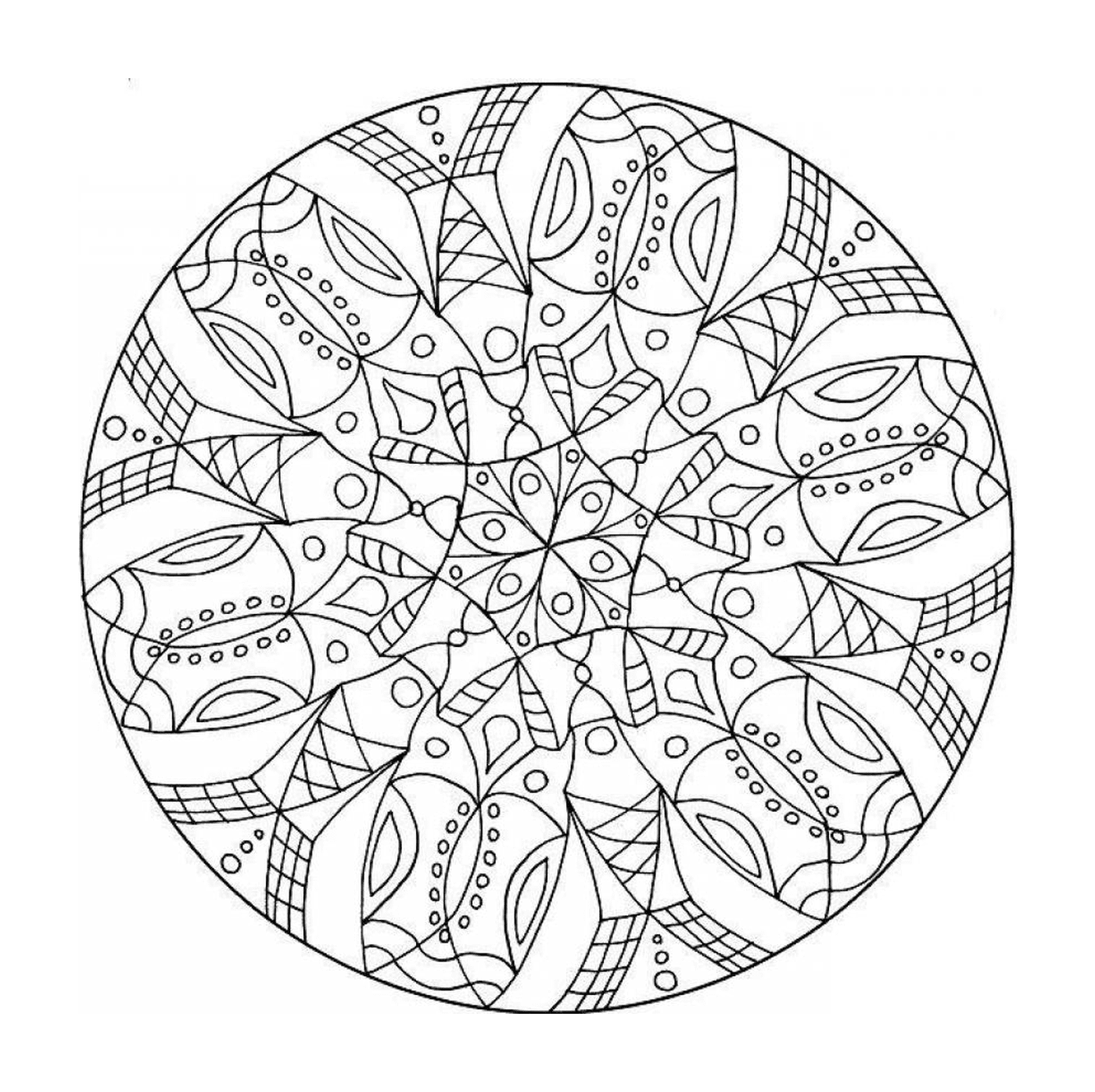  Hard Mandala, captivating pattern 