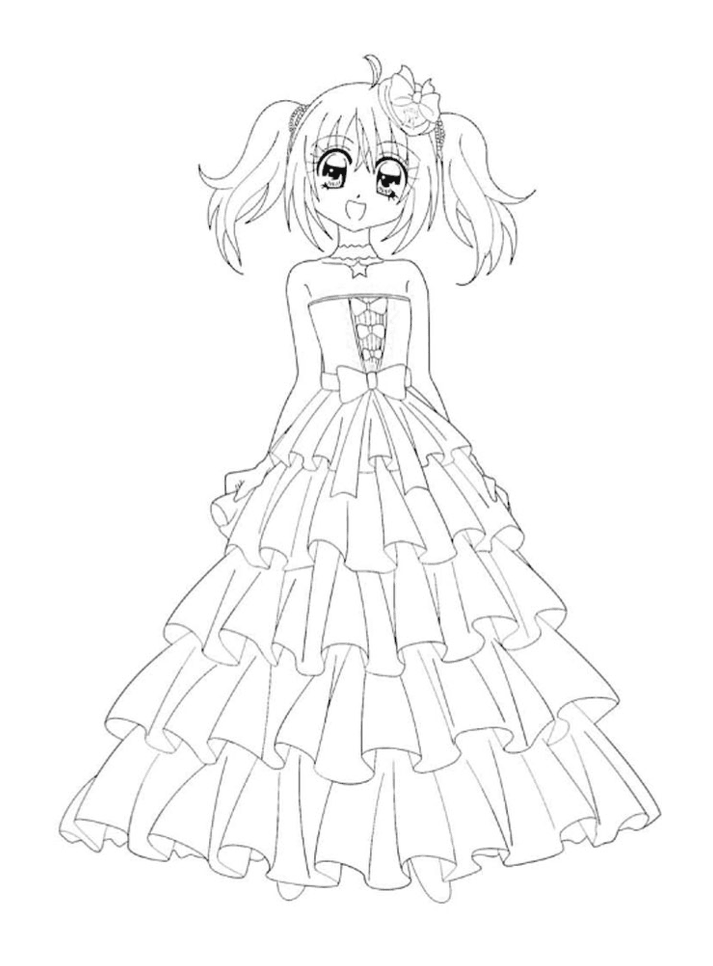  A girl in a dress 
