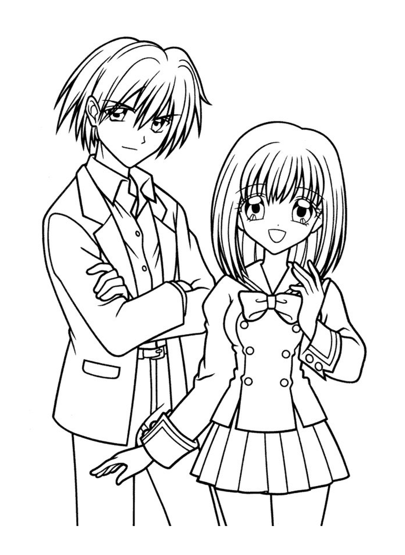  A girl and a boy pose for a photo 