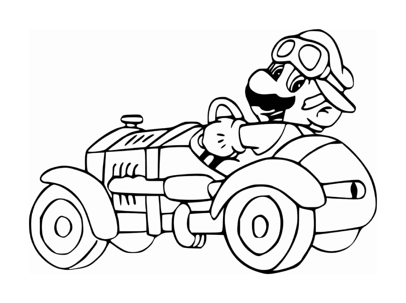  Mario conduciendo un coche 