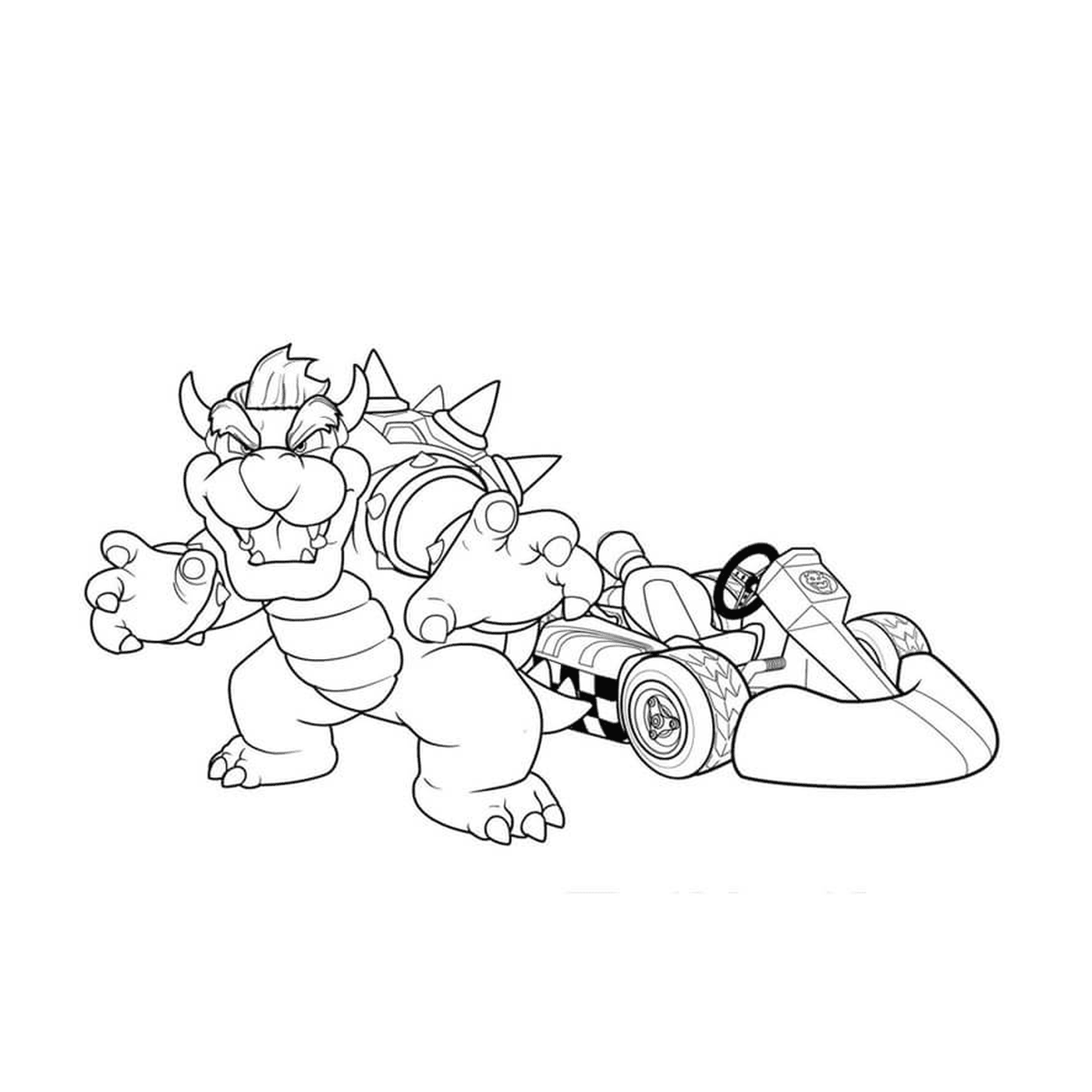  Bowser and a kart 