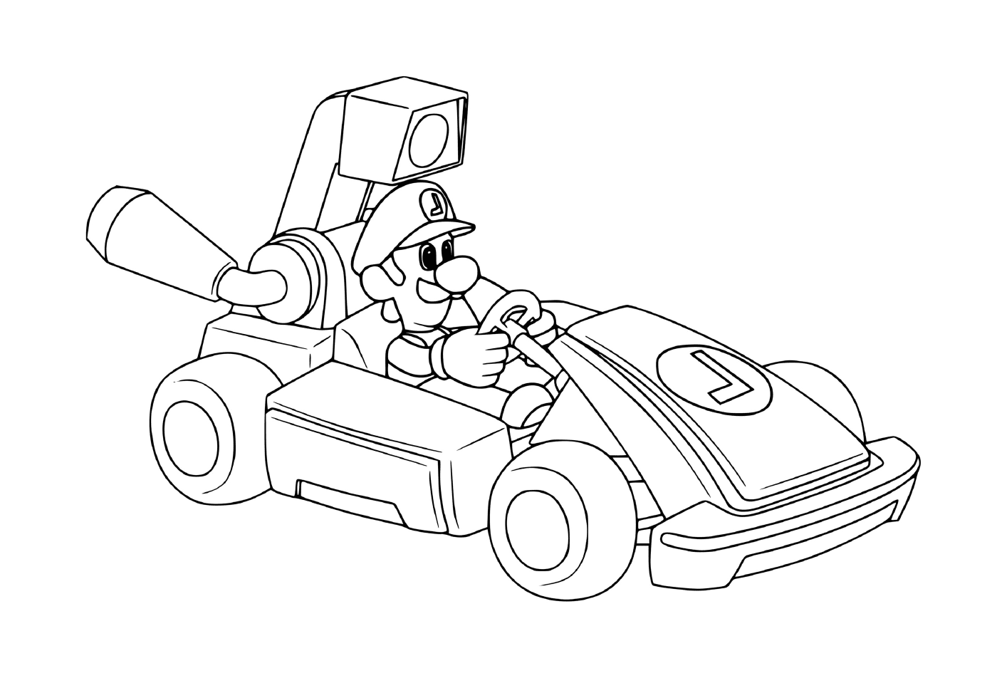  Luigi se prepara para la carrera de coches 