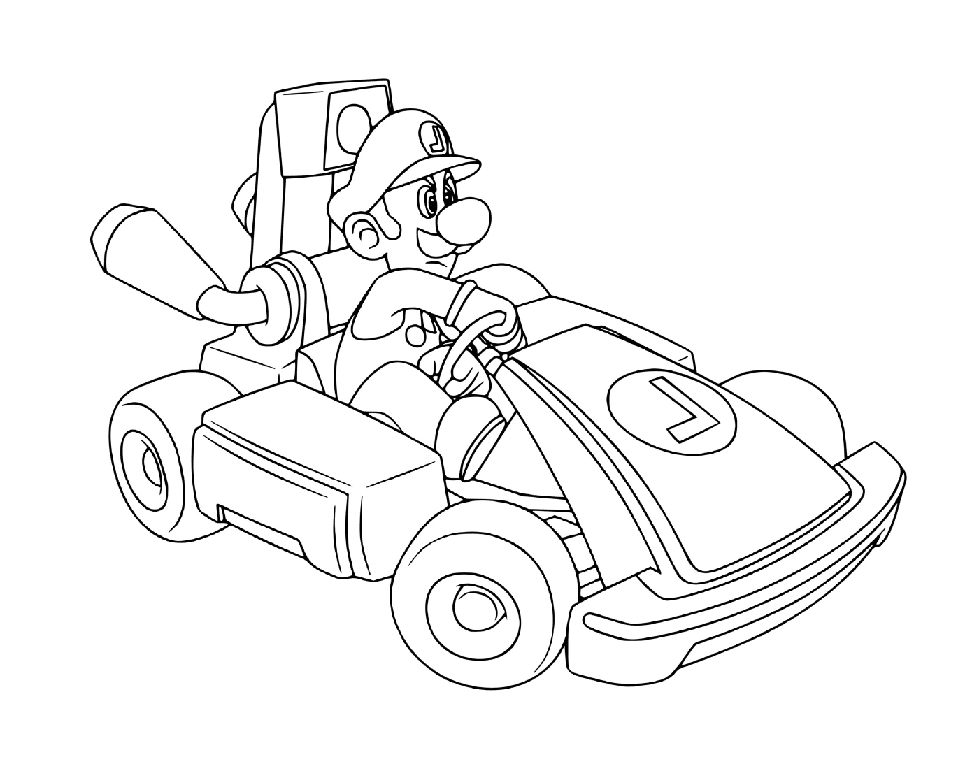  Луиджи на гоночном треке Mario Kart Live 