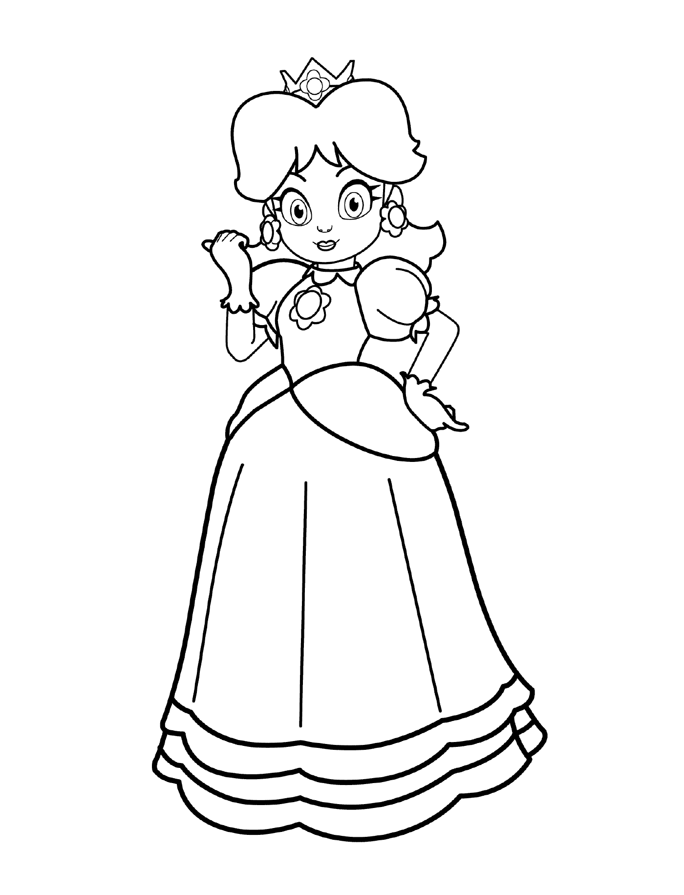  Princess Daisy, a woman in a dress 