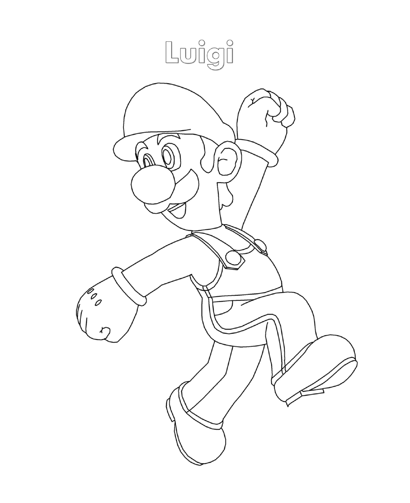  Luigi von Super Mario, ein Mann, der läuft 