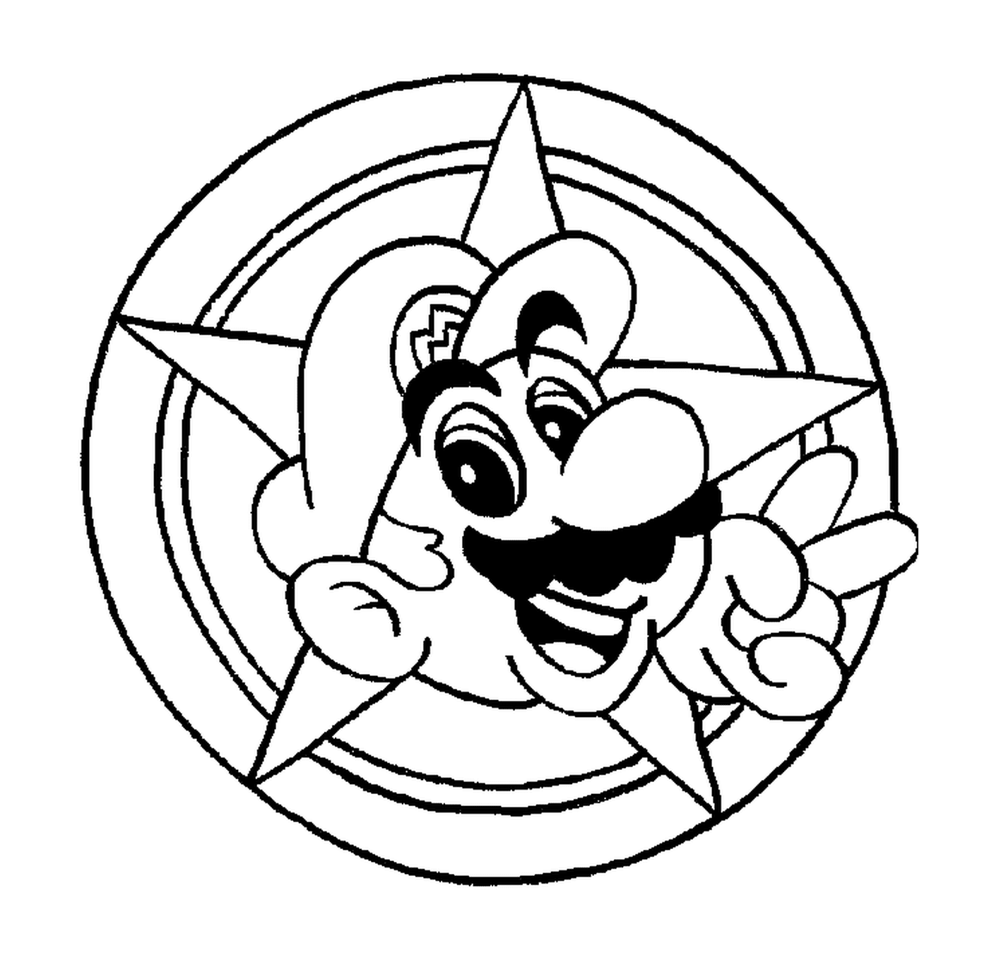  Mario's head in a circle 