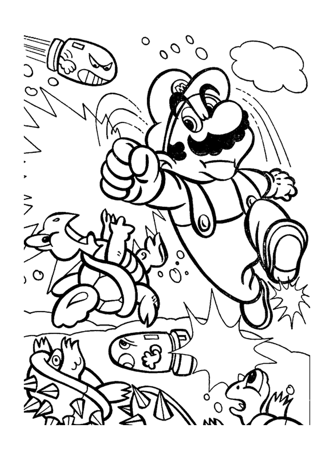  Mario combatte saltando in aria 