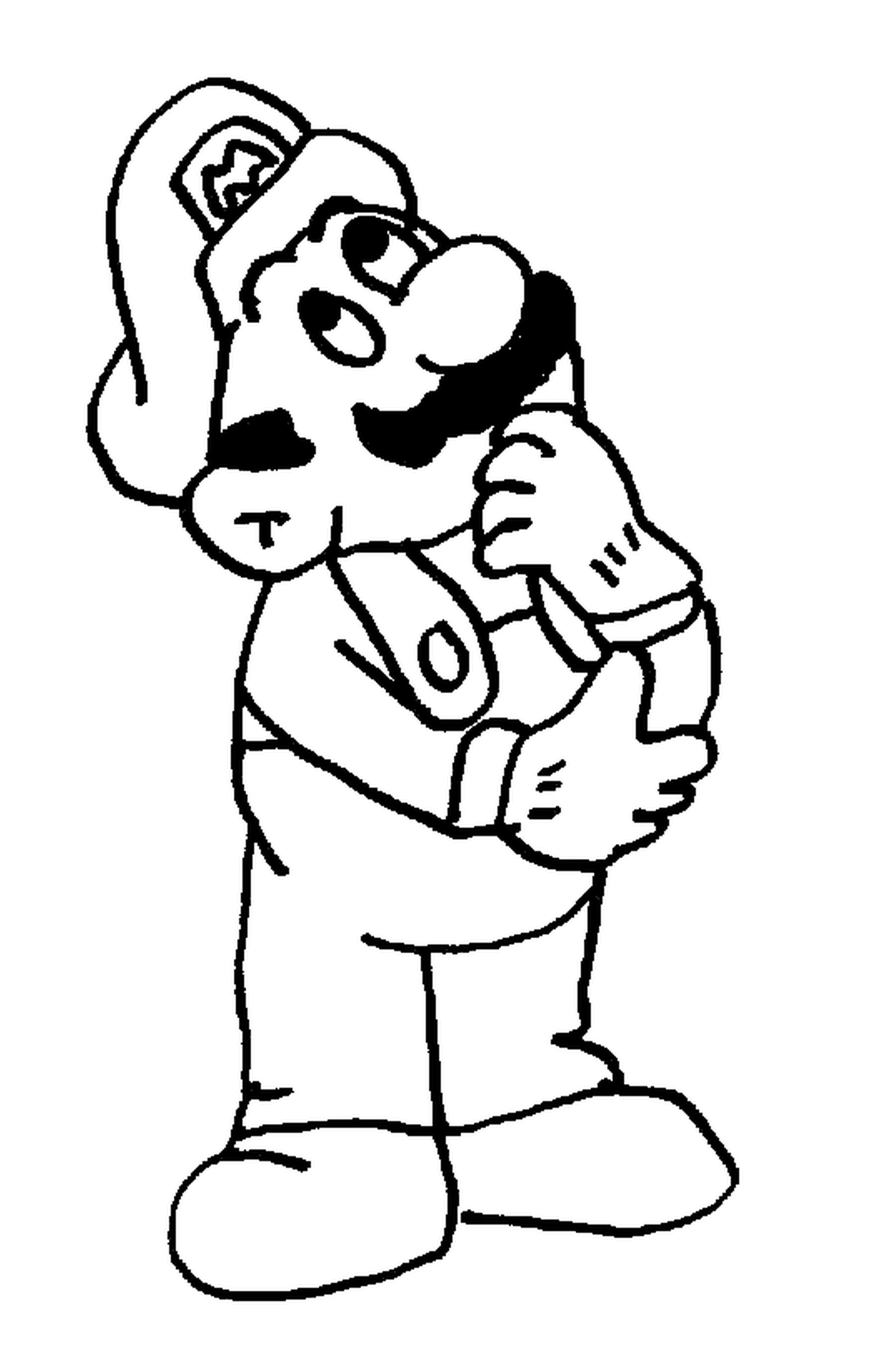  Mario, un uomo pensieroso con i baffi 
