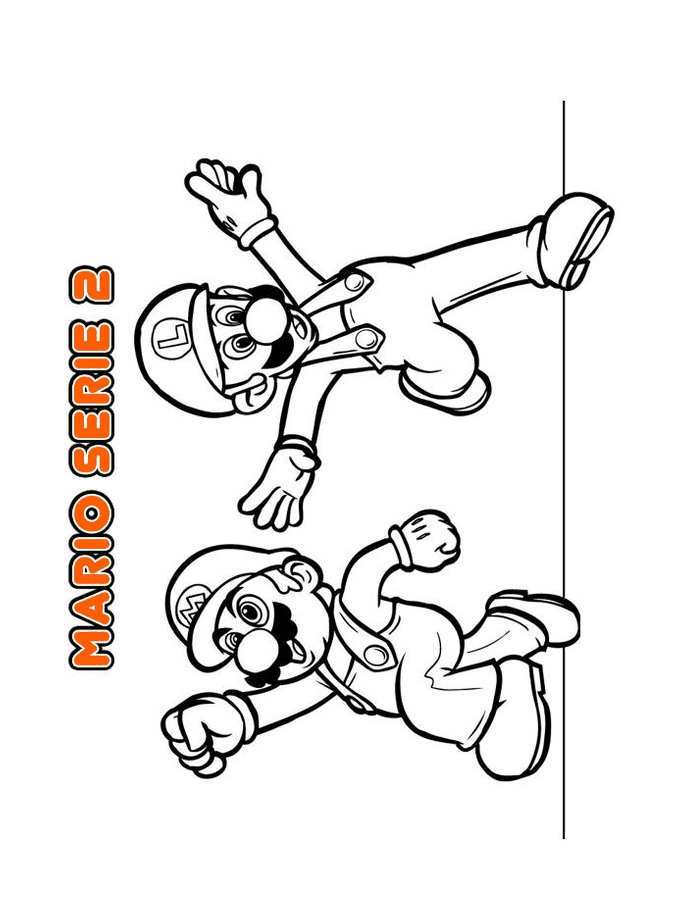  Mario Bros Nintendo 4, zwei Zeichentrickfiguren 