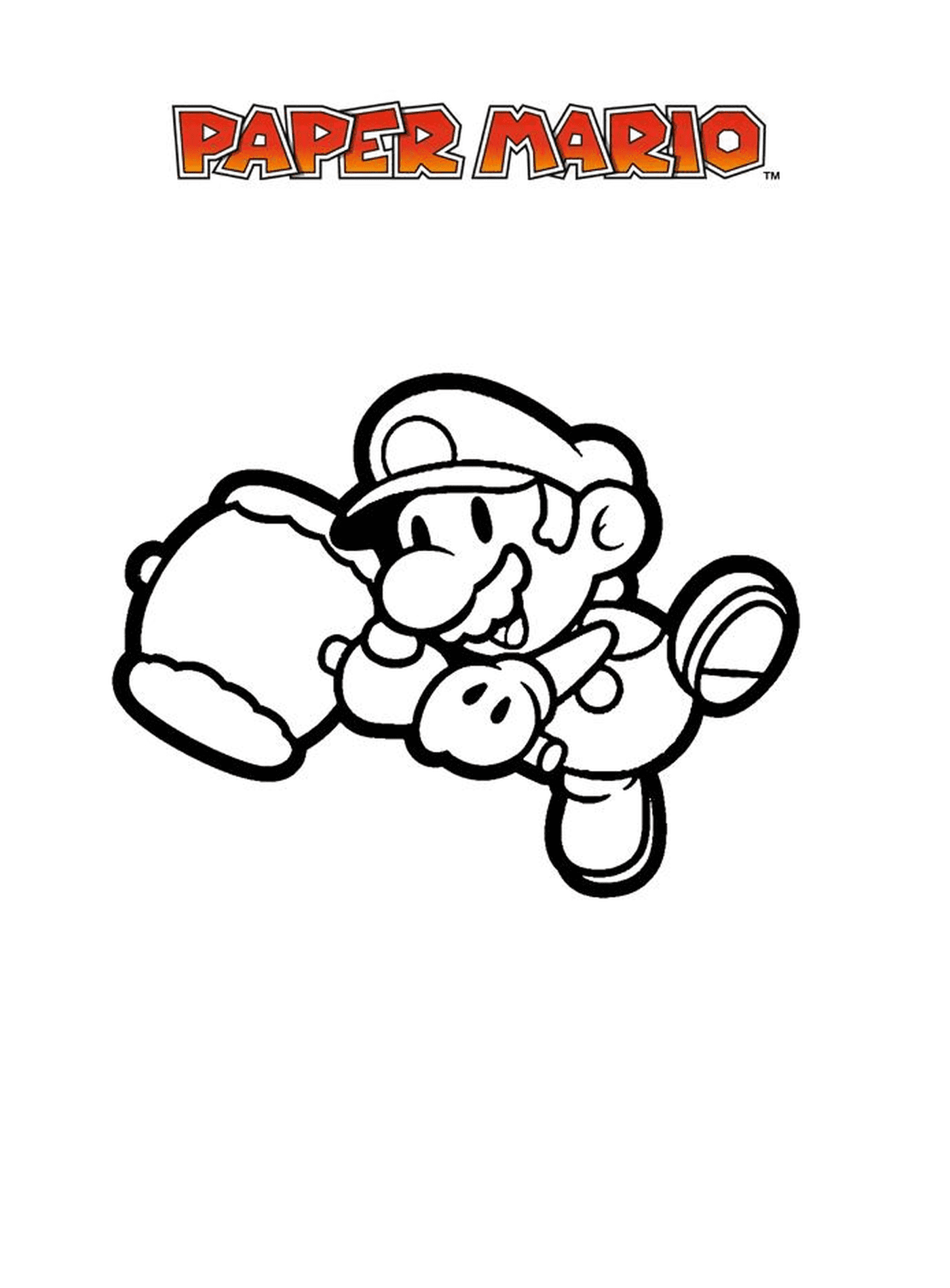  Mario hält einen Handschuh 