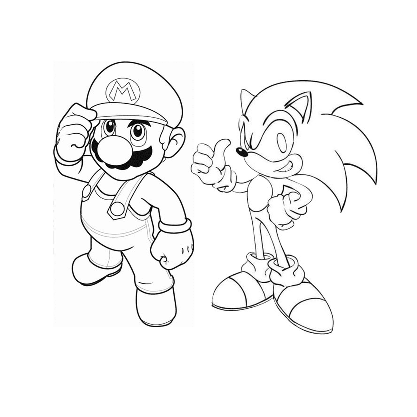  Sonic the hedgehog and Mario 