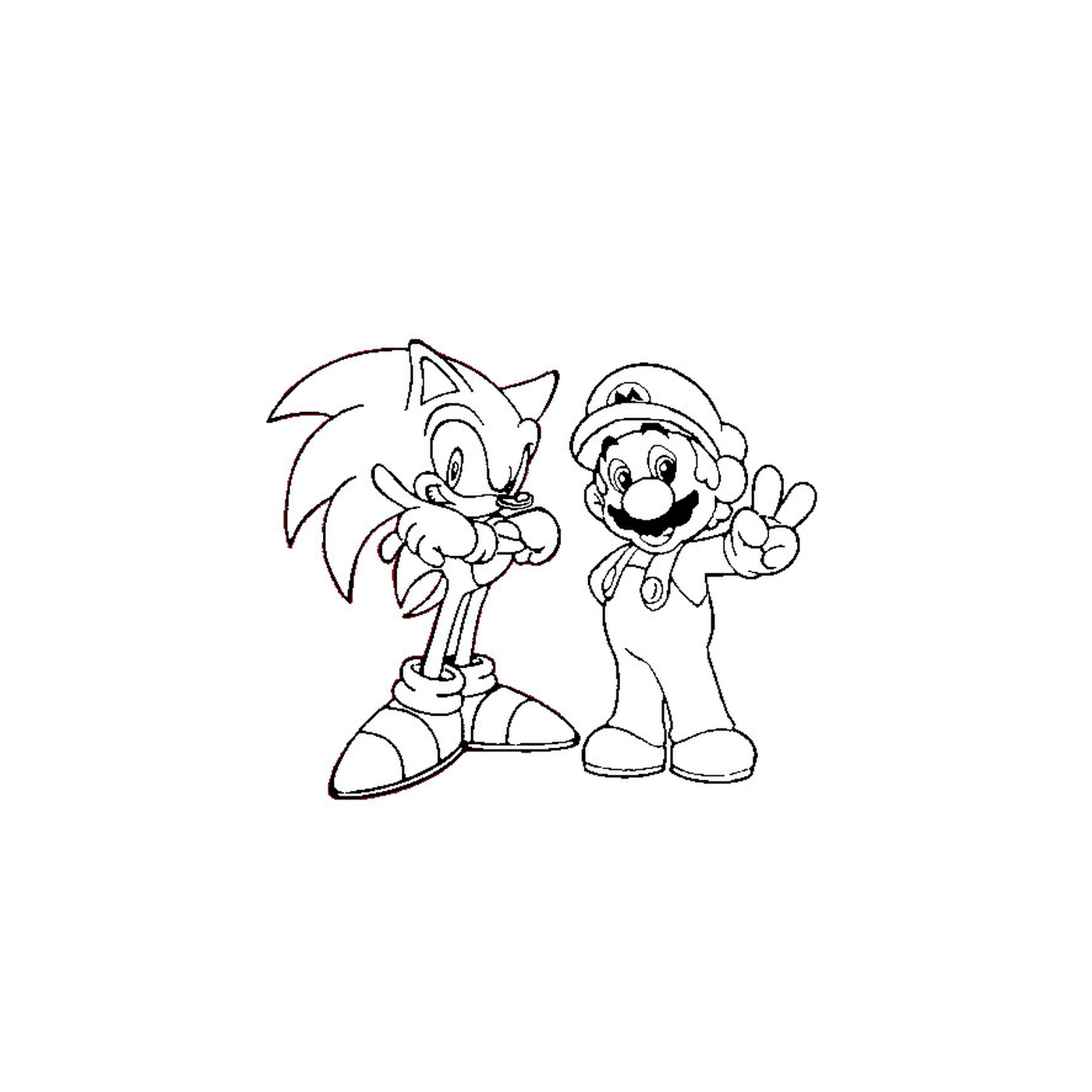  Mario and Sonic together 