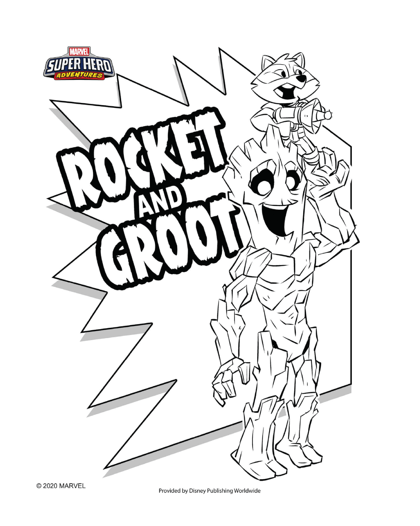  Rocket y Groot, superhéroes 