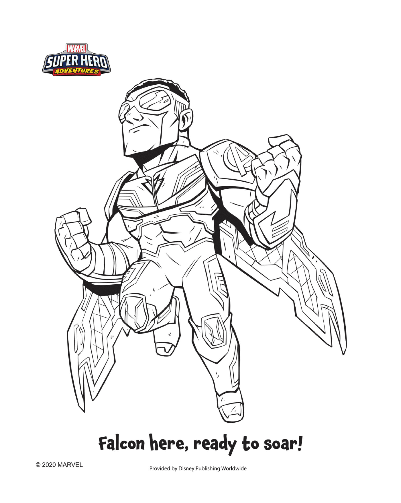  Falcon, super héroe equipado 