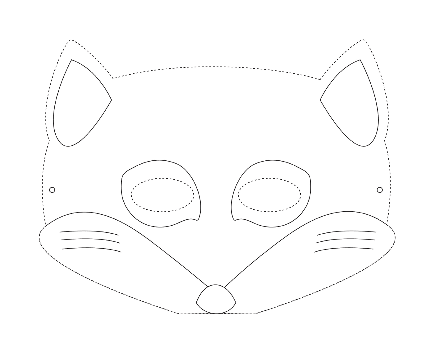  Fox mask for colouring 