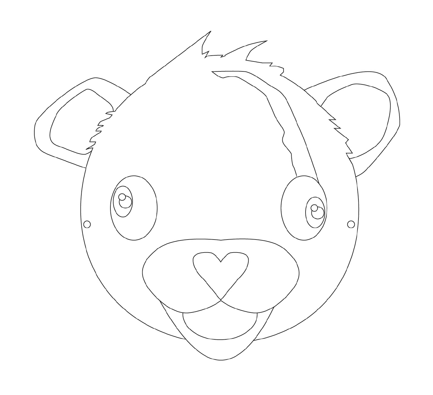 Фортнитная маска розовый медведь для окрашивания 