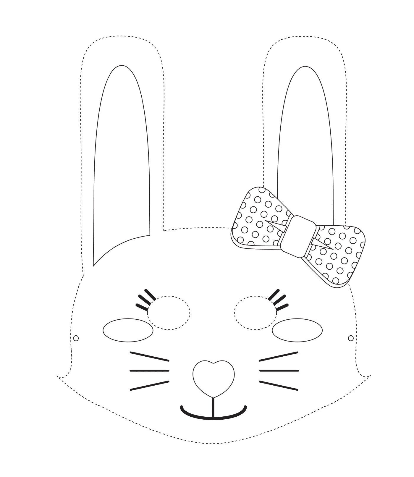  Rabbit mask for colouring 