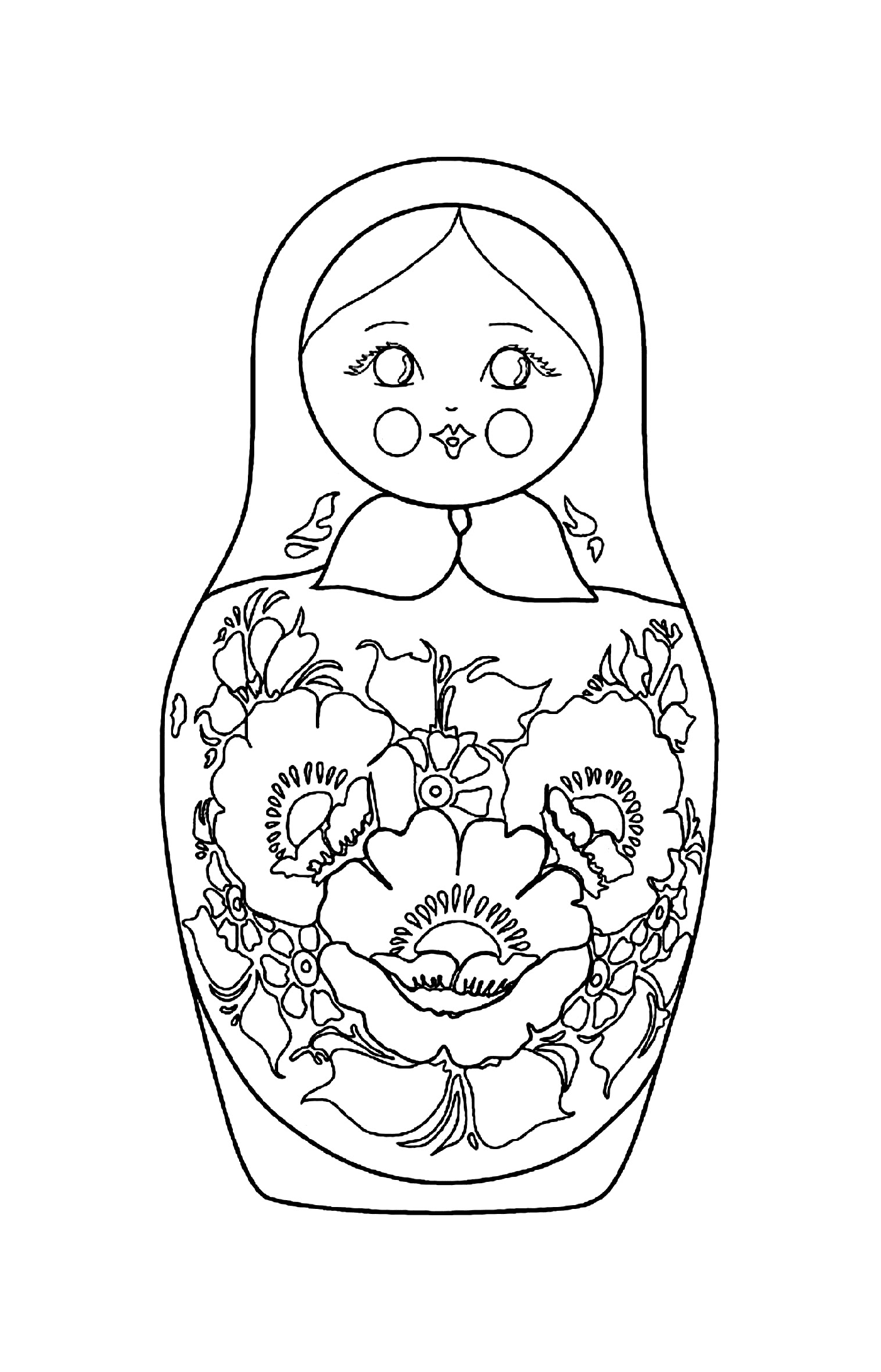  Russian doll colored flowers 