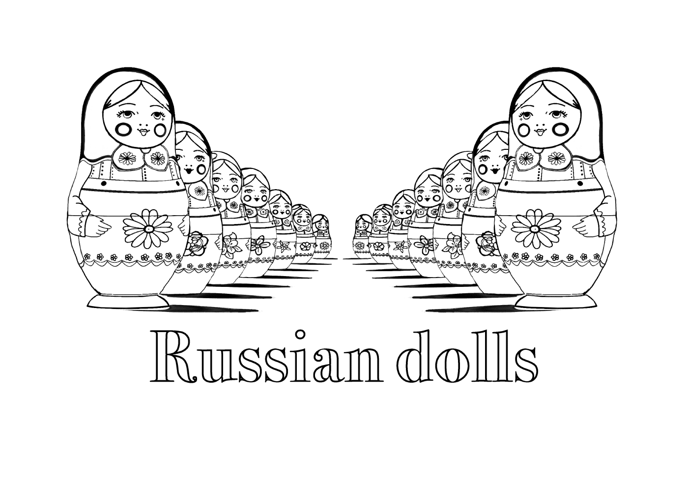  Russian adult double perspective doll 