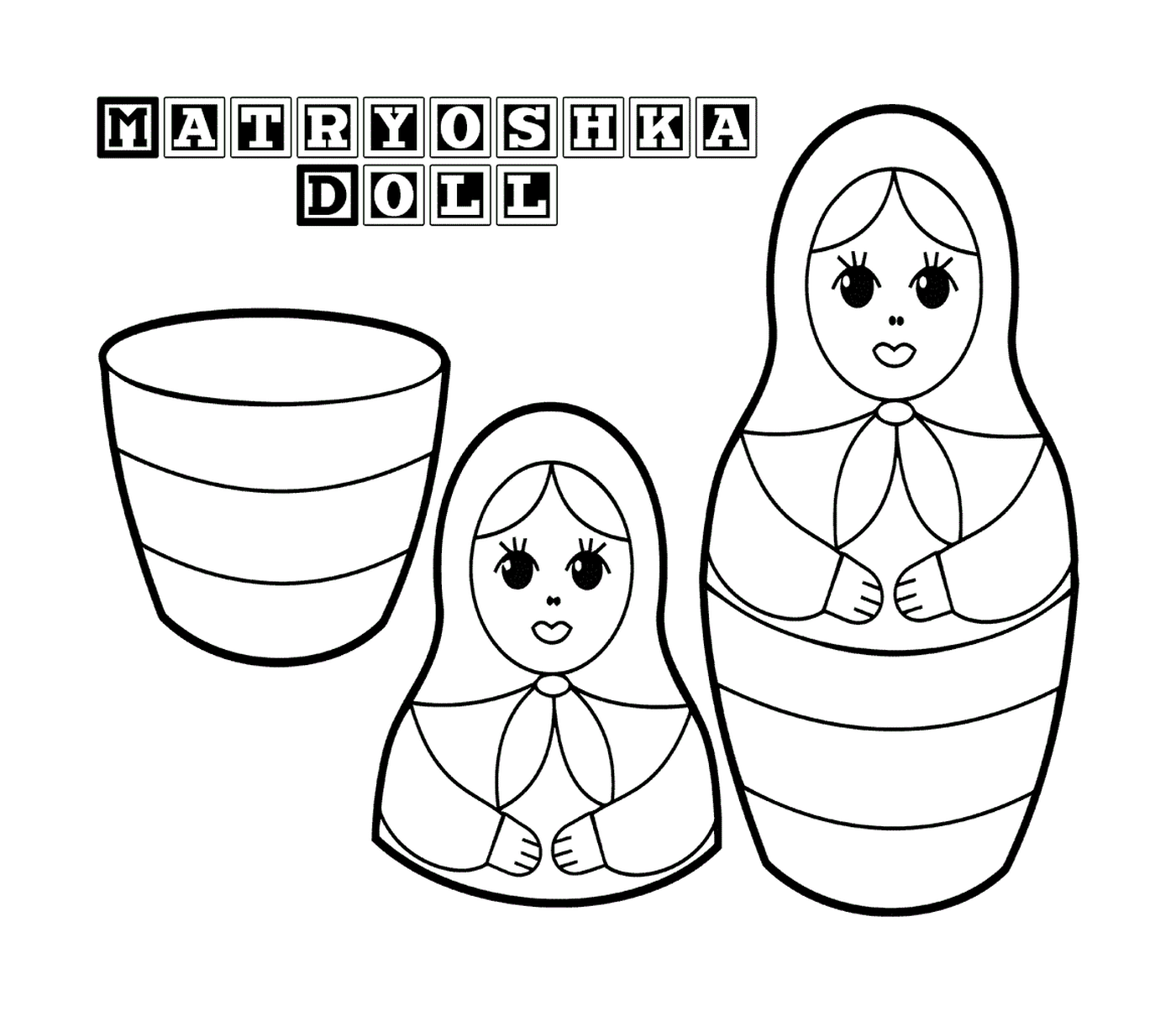  Russian doll and matching cup 